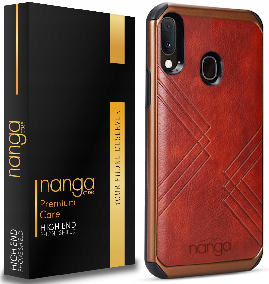 

Etui Skóra Pancerne Biznes Do Huawei P20 Lite Brąz