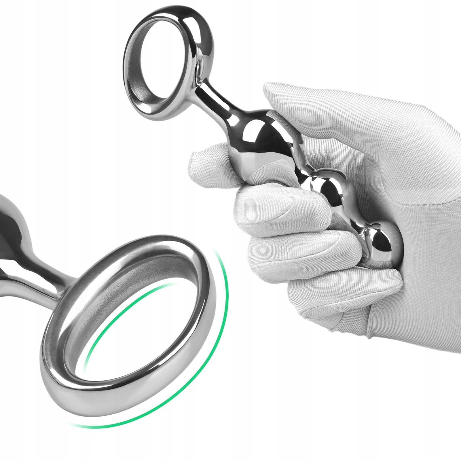 ROLUCK Korek Analny Stalowy Plug z Uchwytem Masażer Prostaty dla Par — miniatura 5