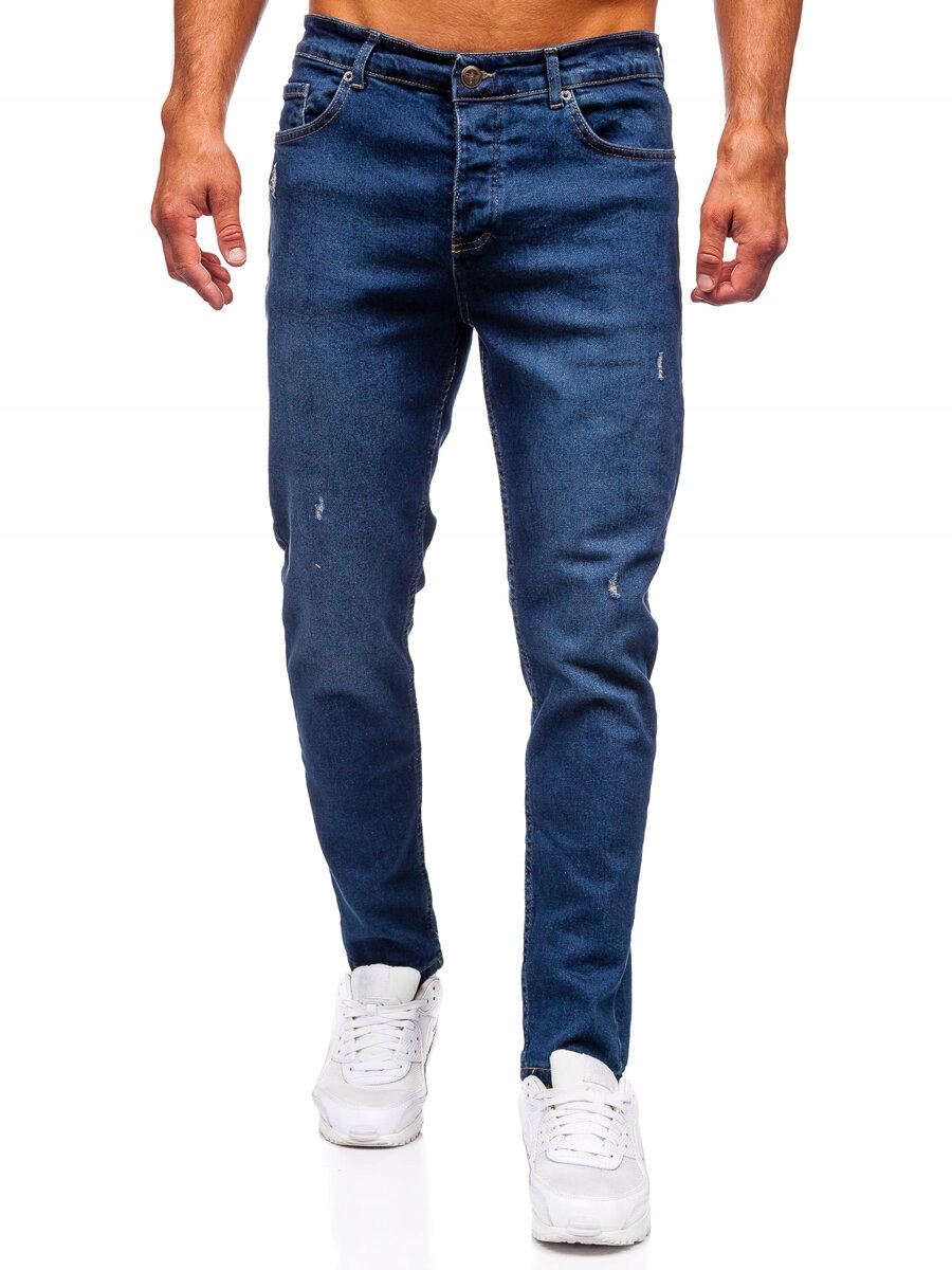 Pánské Džínové Kalhoty Slim Fit Tmavě Modré 6561 DENLEY_31/M