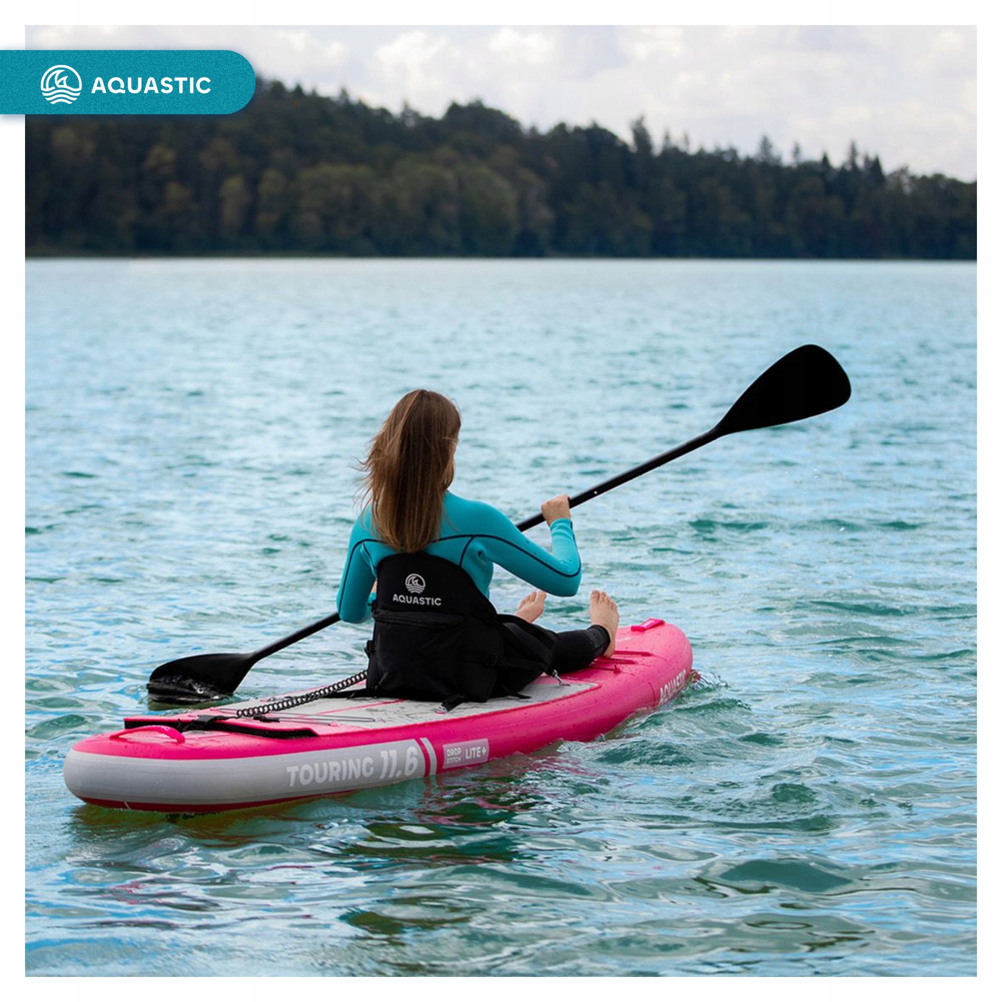 Туристична Дошка Sup Aquastic 350См Рюкзак На Сидінні З Веслом