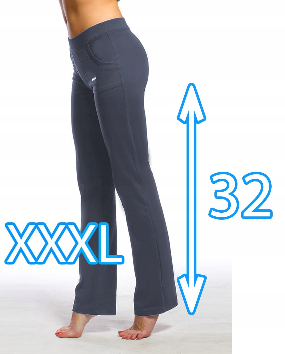 

Spodnie damskie Rnx 107 antracyt duże 32" 3XL