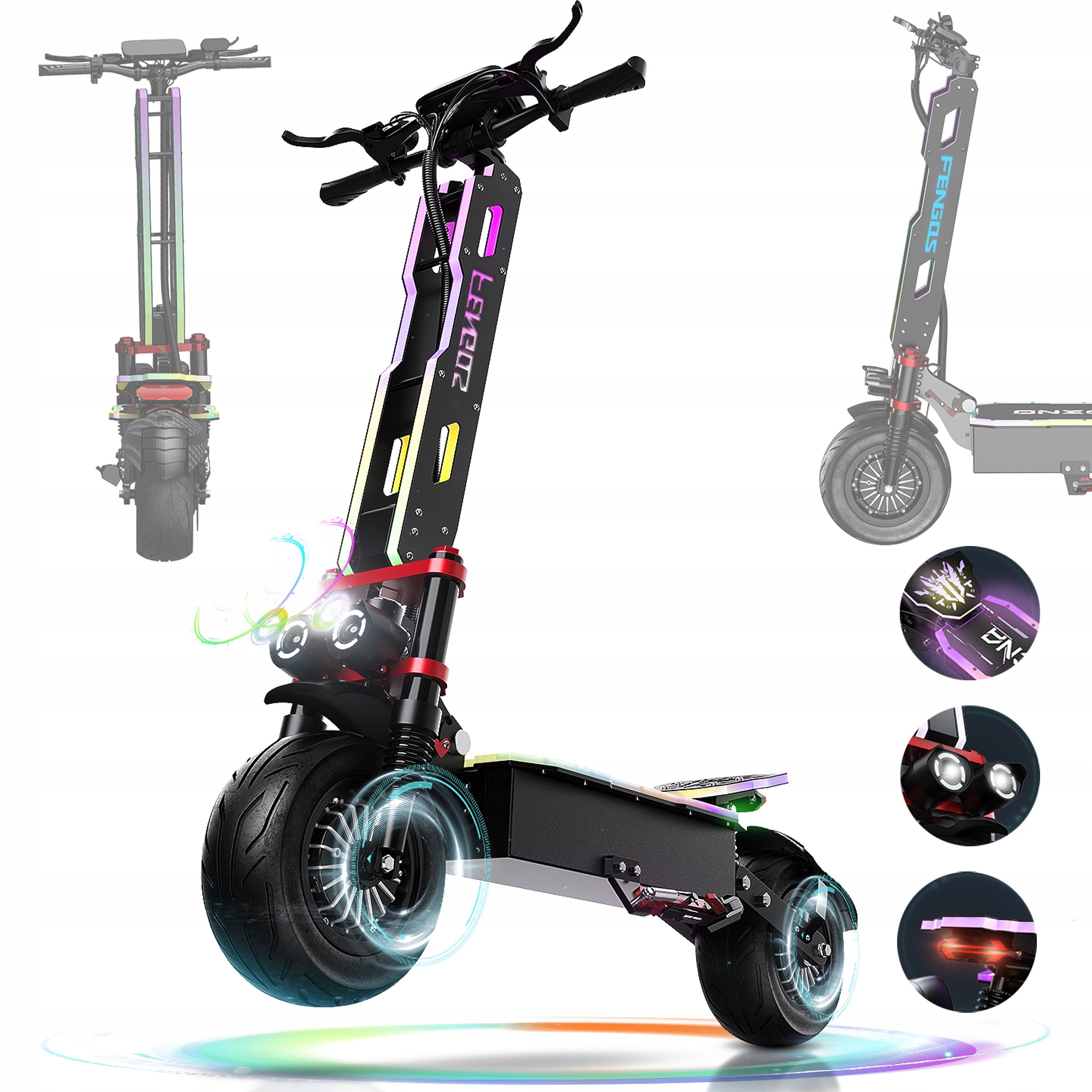 Fengqs GT9 Pojazd Elektryczny Terenowy 7000W 60V 38Ah 88km/h 105km 12" Nowy