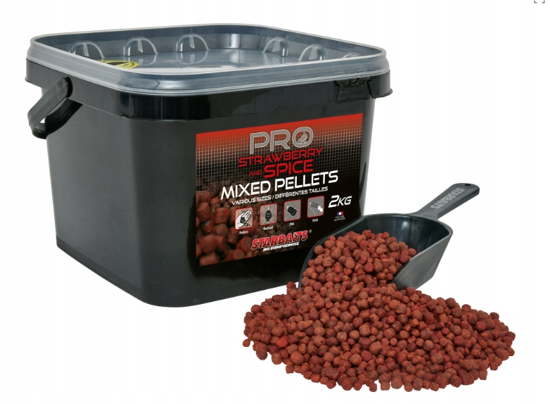 Starbaits Strawberry Spice Pellet Mixed 2kg Łyżka