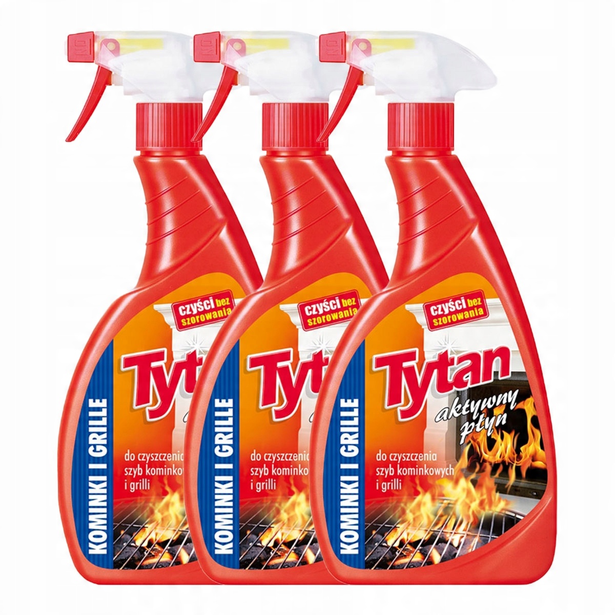 

Tytan Czyszczenie Szyb Kominka Grila 3 X 500ML