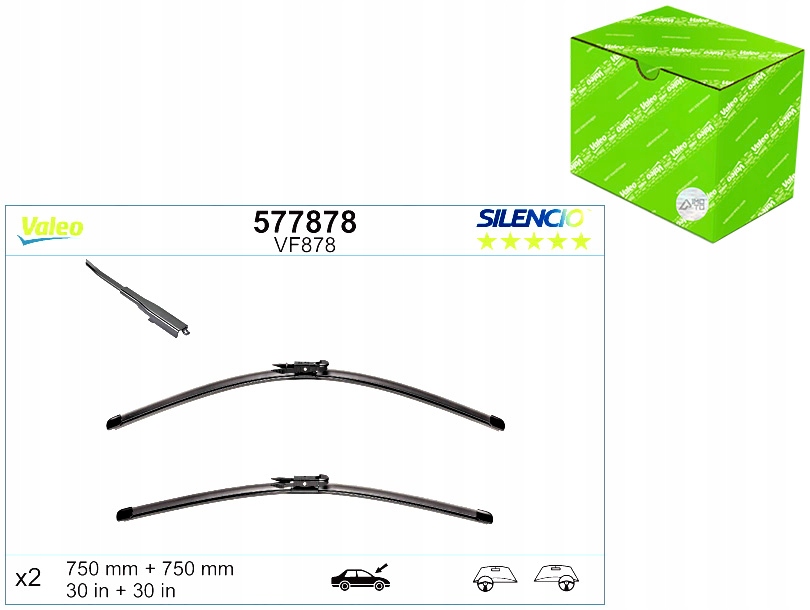 Lišta Stěrače 2KS VF878 Silencio 750 MM Ford Galaxy III S-max