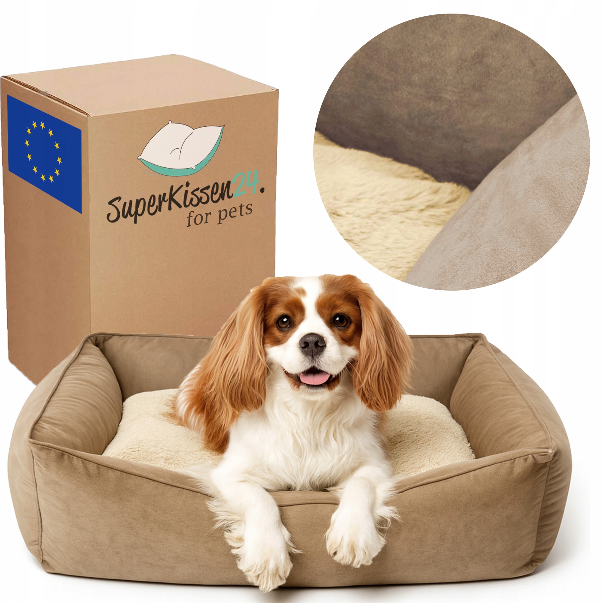 Levně Velvet béžová Pelíšek M – rozkládací pohovka s měkkým polštář kotec pro psa kočku