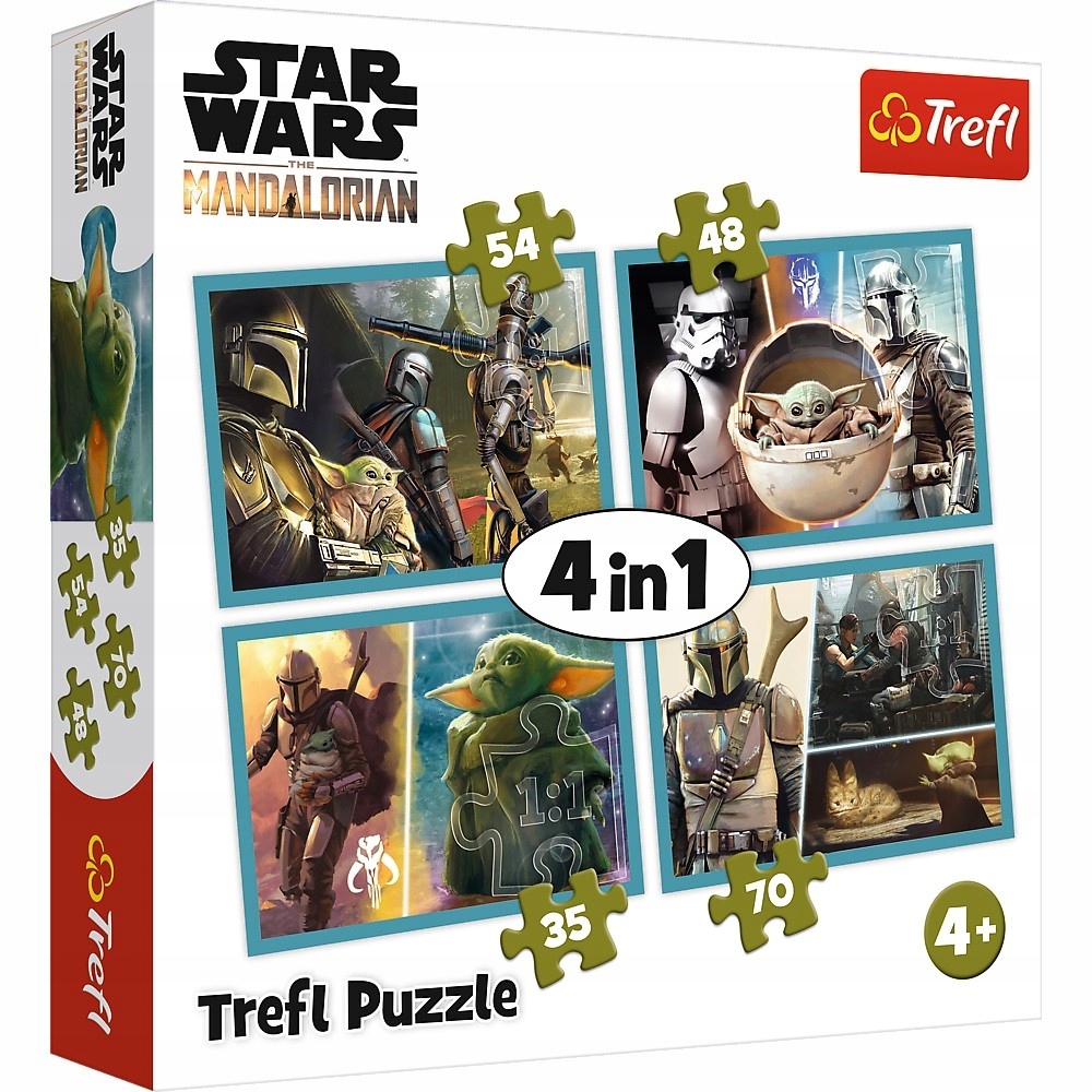 

Puzzle Star Wars Mandalorian Baby Yoda 4 układanki