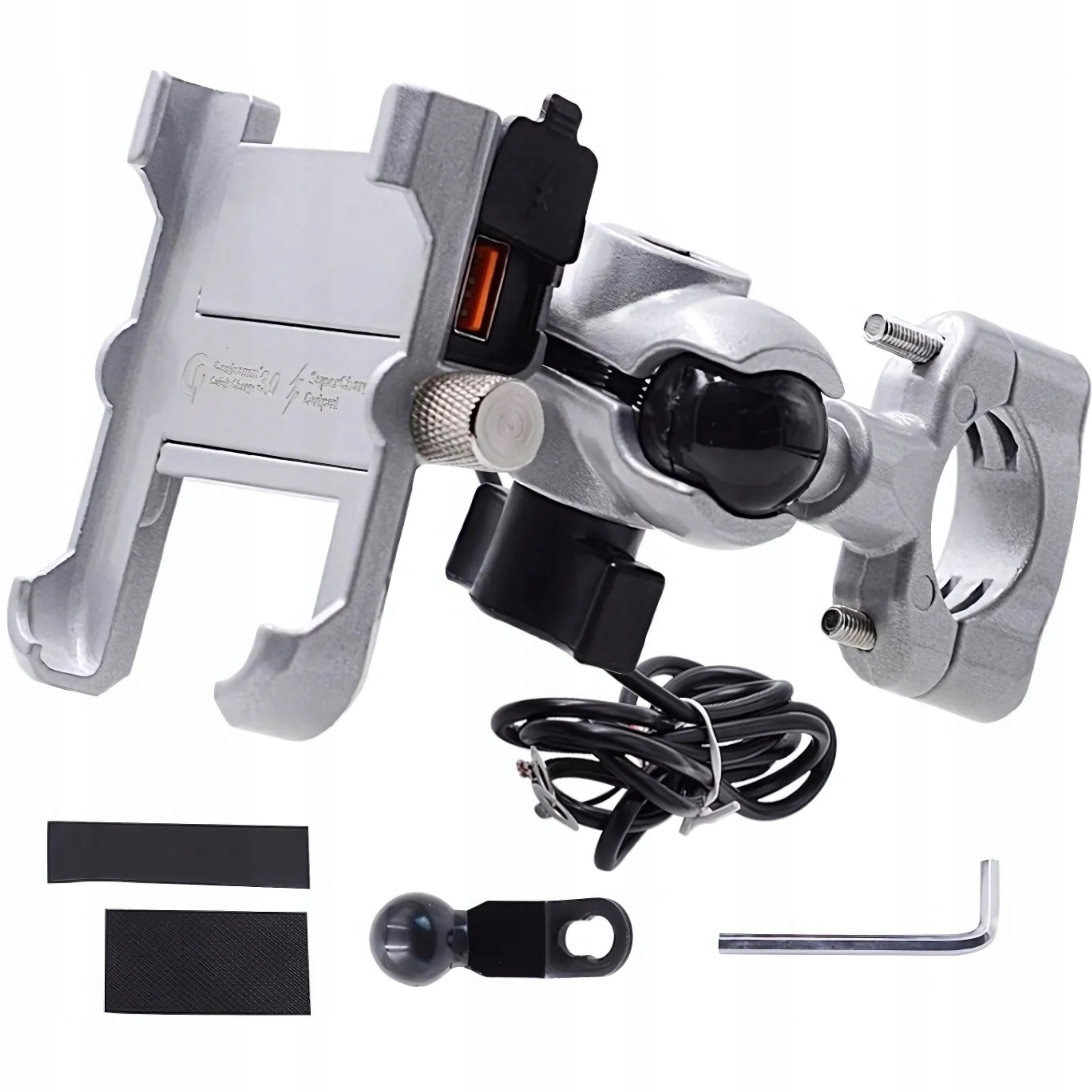 Uchwyt na telefon na motocykl RegMag CS-855A1 z ładowarką USB – Uchwyt motocyklowy RegMag z gniazdem USB