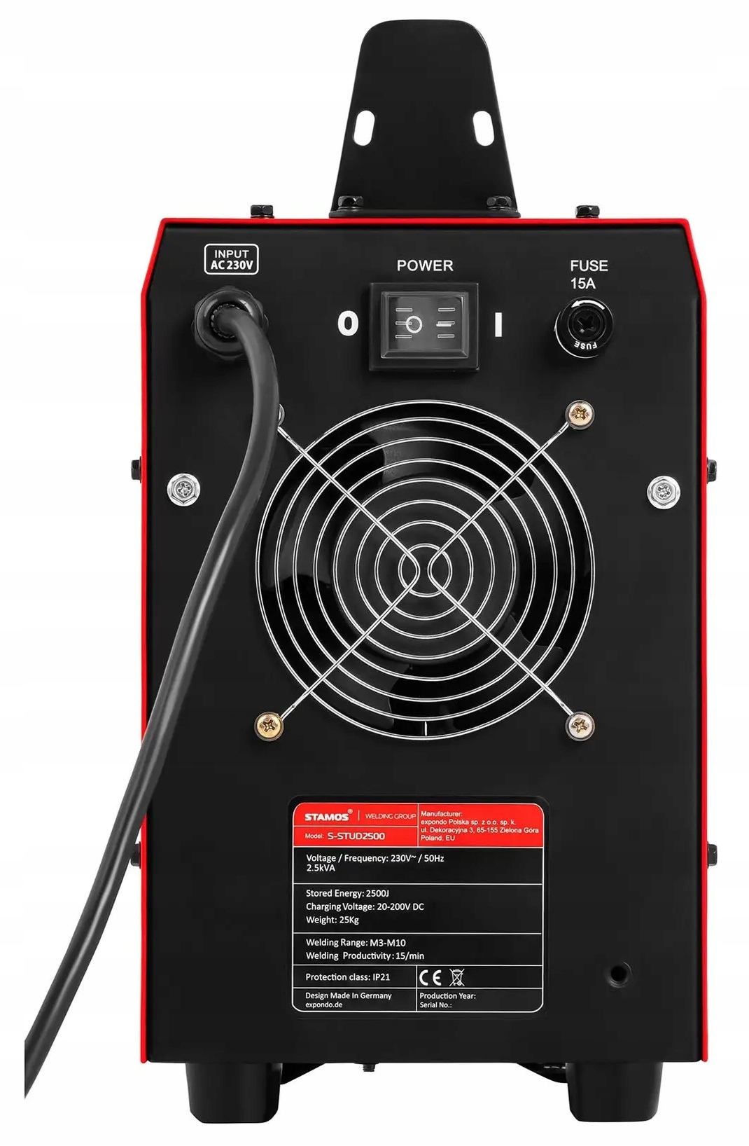 Zgrzewarka kondensatorowa do blach 2500J 500W Stamos S-STUD2500 10020159