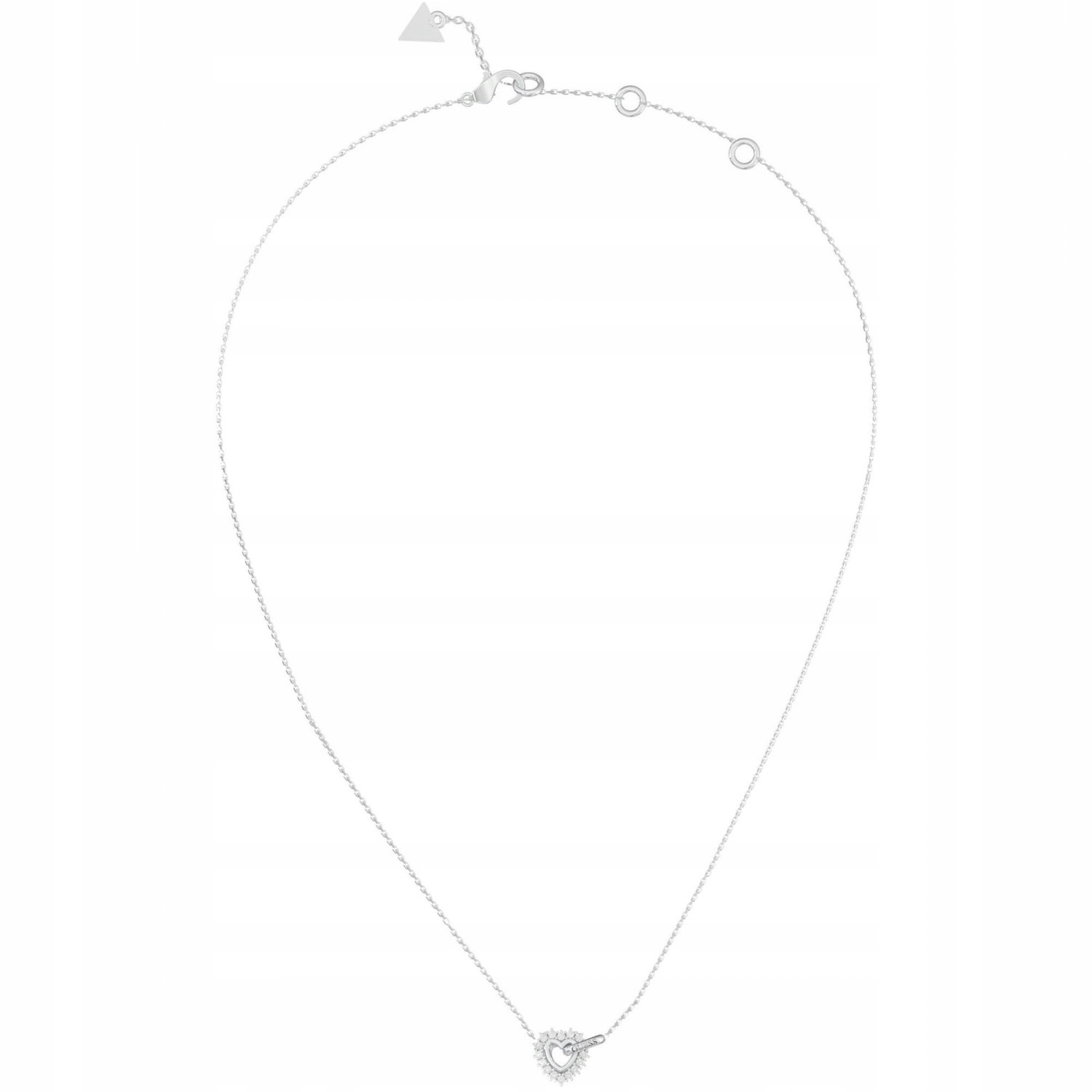 Dámský stříbrný náhrdelník Guess srdce 46 cm