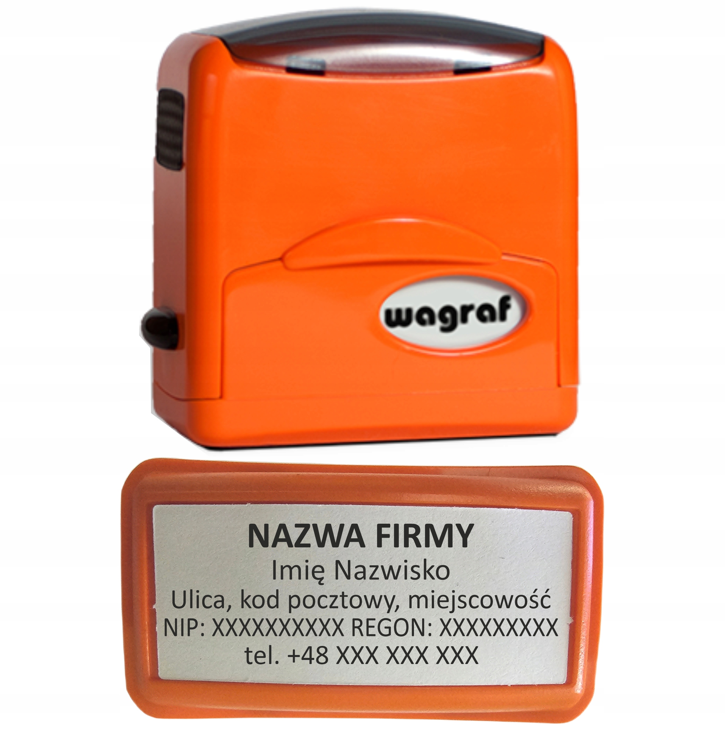 Pieczątka Wagraf Polan 3 do 6 linii, GUMKA PROJEKT