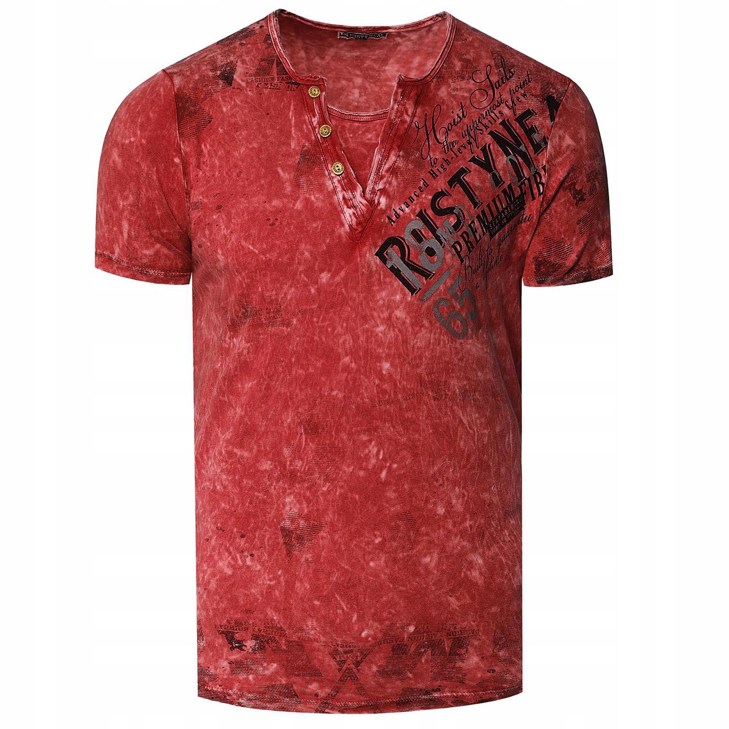 Rusty Neal tričko pánské 15240 regular fit 3XL bordó