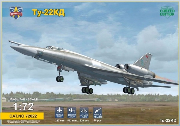 Model plastový Tupolev Tu-22KD Limited Edition ModelSvit 72022 měřítko 1/72