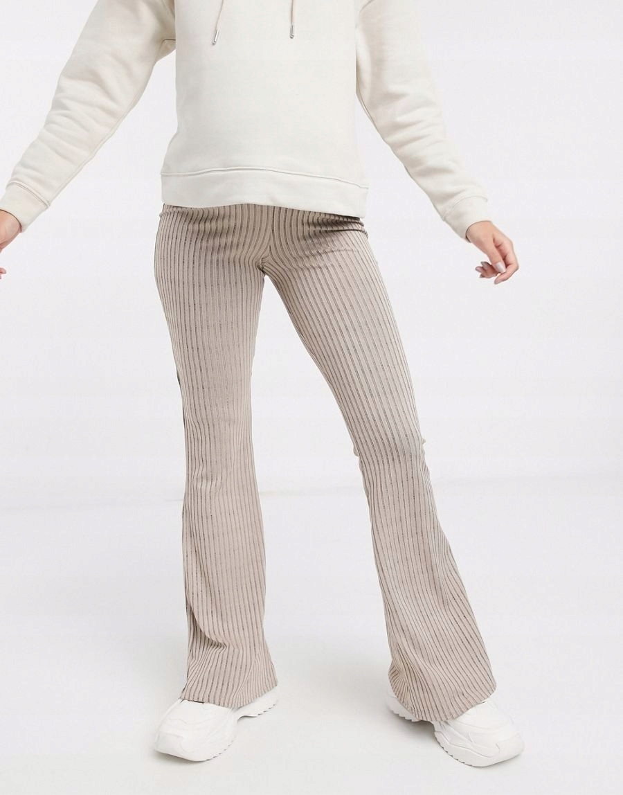 MISSGUIDED SPODNIE BEŻOWE CIĄŻOWE PROSTE 36 S 1AAA Marka Missguided