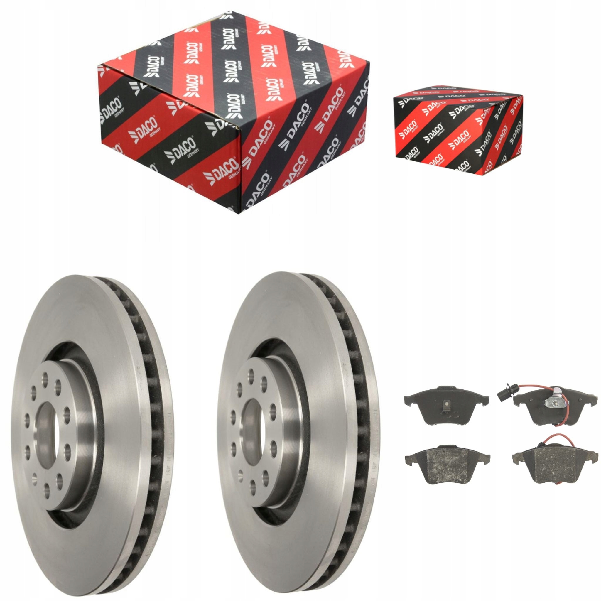 2× DACO диск перед Audi A4 b6 b7 A6 C5 seat EXEO + тормозные колодки 97- Allroad 00