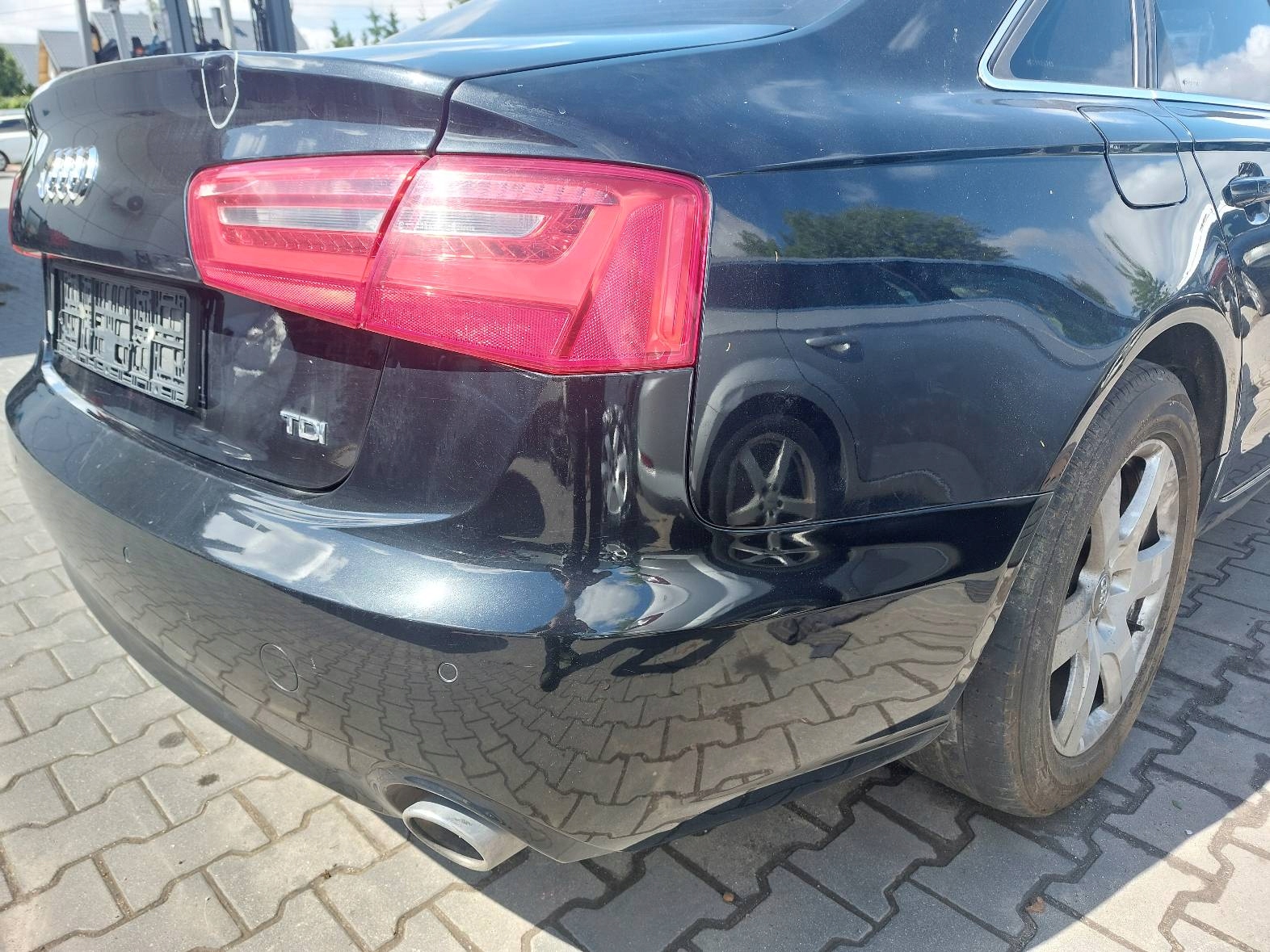 complete rear part AUDI A6 C7 LY9B trunk door boot bumper rear part lights rear part
