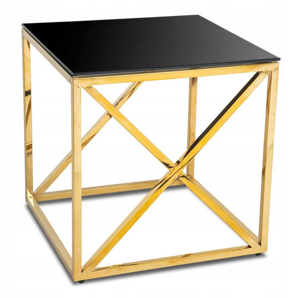 

złoty stolik kawowy glamour modern loft