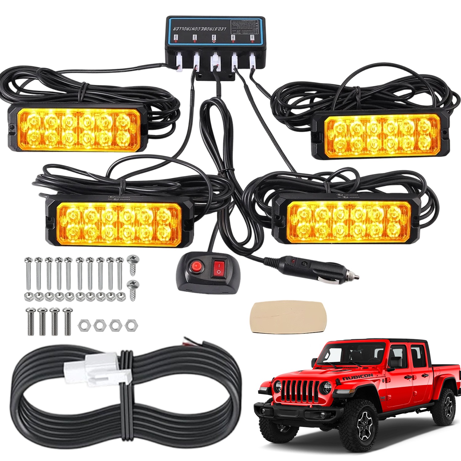 Kovové Led Diodové Kohouty Odolné Stroboskopy Výstražné Lampy 12V 24V