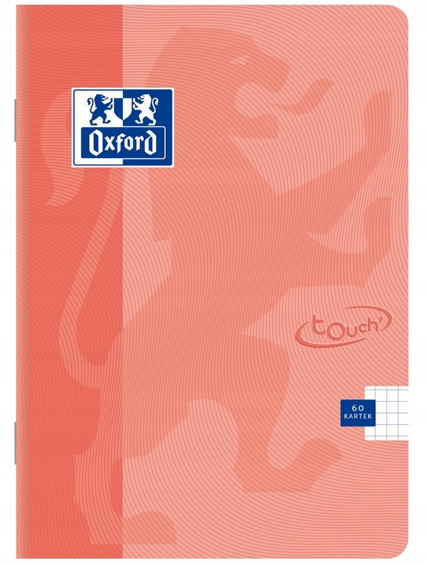 

Zeszyt A5 60k kratka Oxford Touch Pastel koralowy