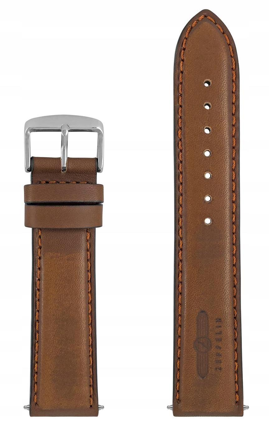 Nový originální Kožený opasek Zeppelin hnědý 22 mm 9LZ200106105C2220