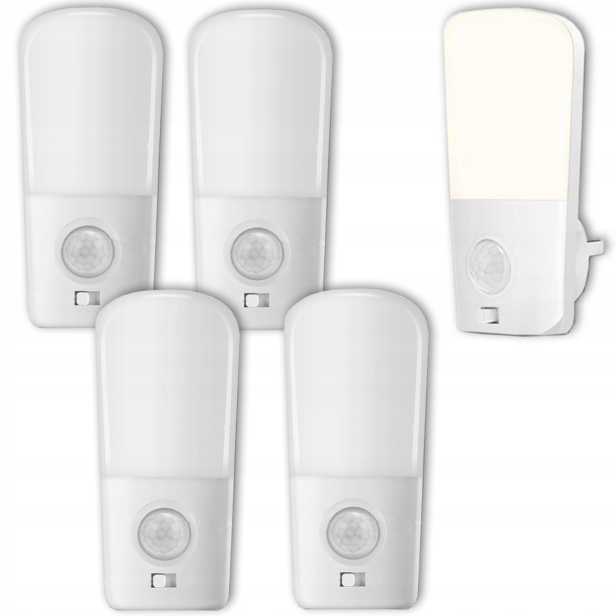 5 x Led Lampa S Pohybovým A Soumrakovým Senzorem Pro Kontakt Sada