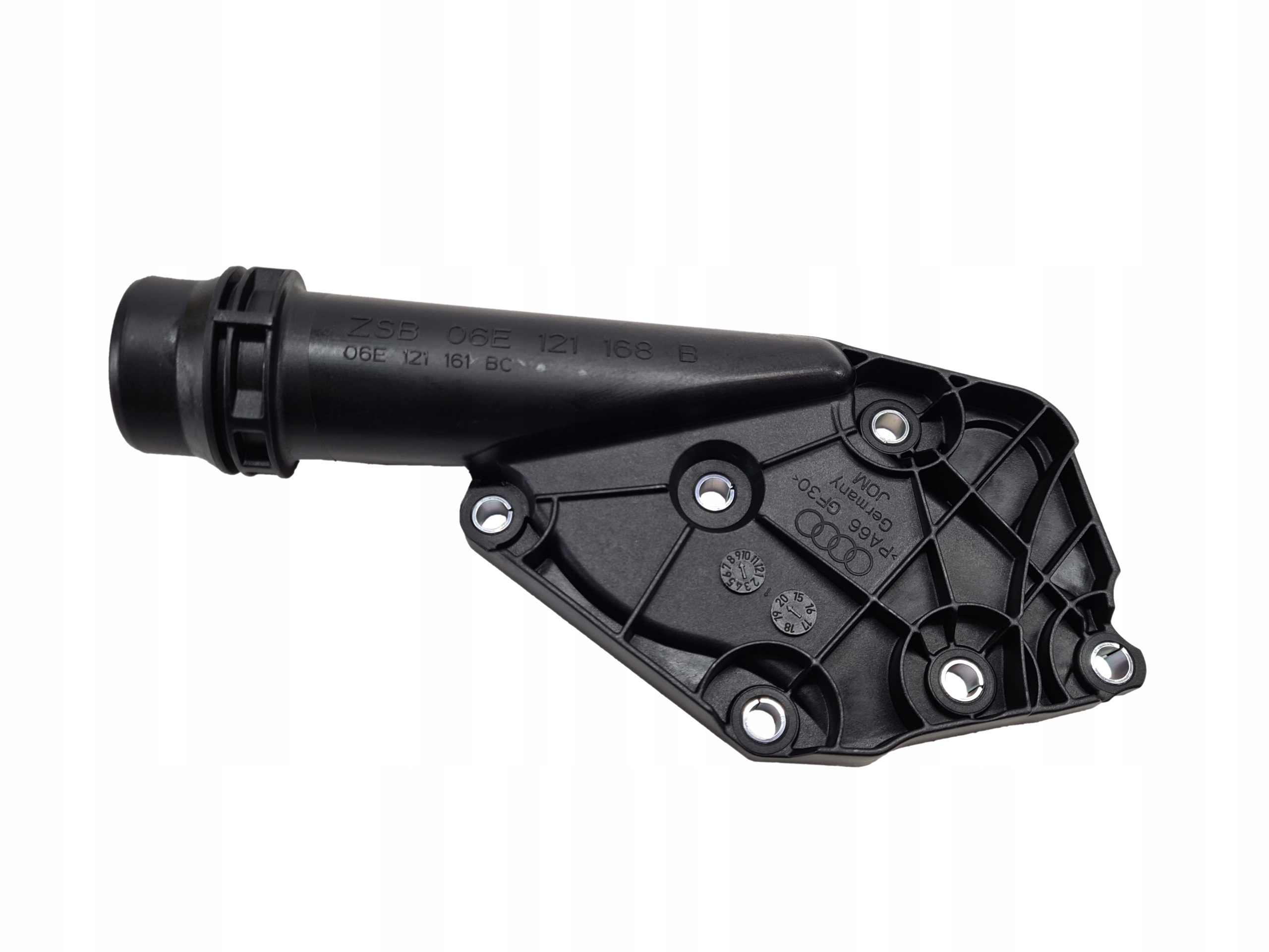 06E121168B - КРЫШКА С СОЕДИНИТЕЛЬНЫМ ПАТРУБКОМ ВОДЯНОГО НАСОСА OE AUDI