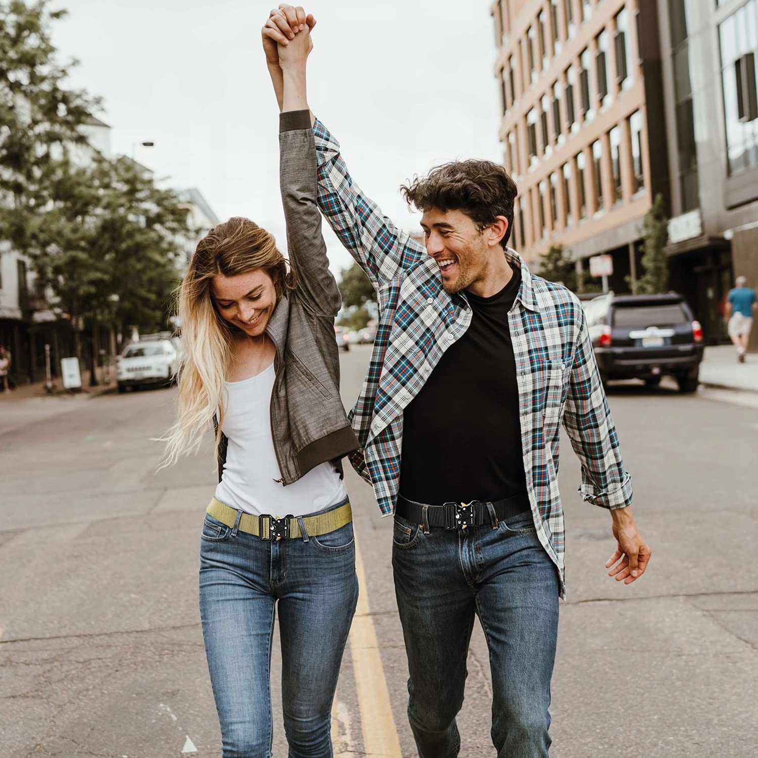 PASEK PARCIANY WOJSKOWY TAKTYCZNY SURVIVAL QR BEŻ Marka DexXer