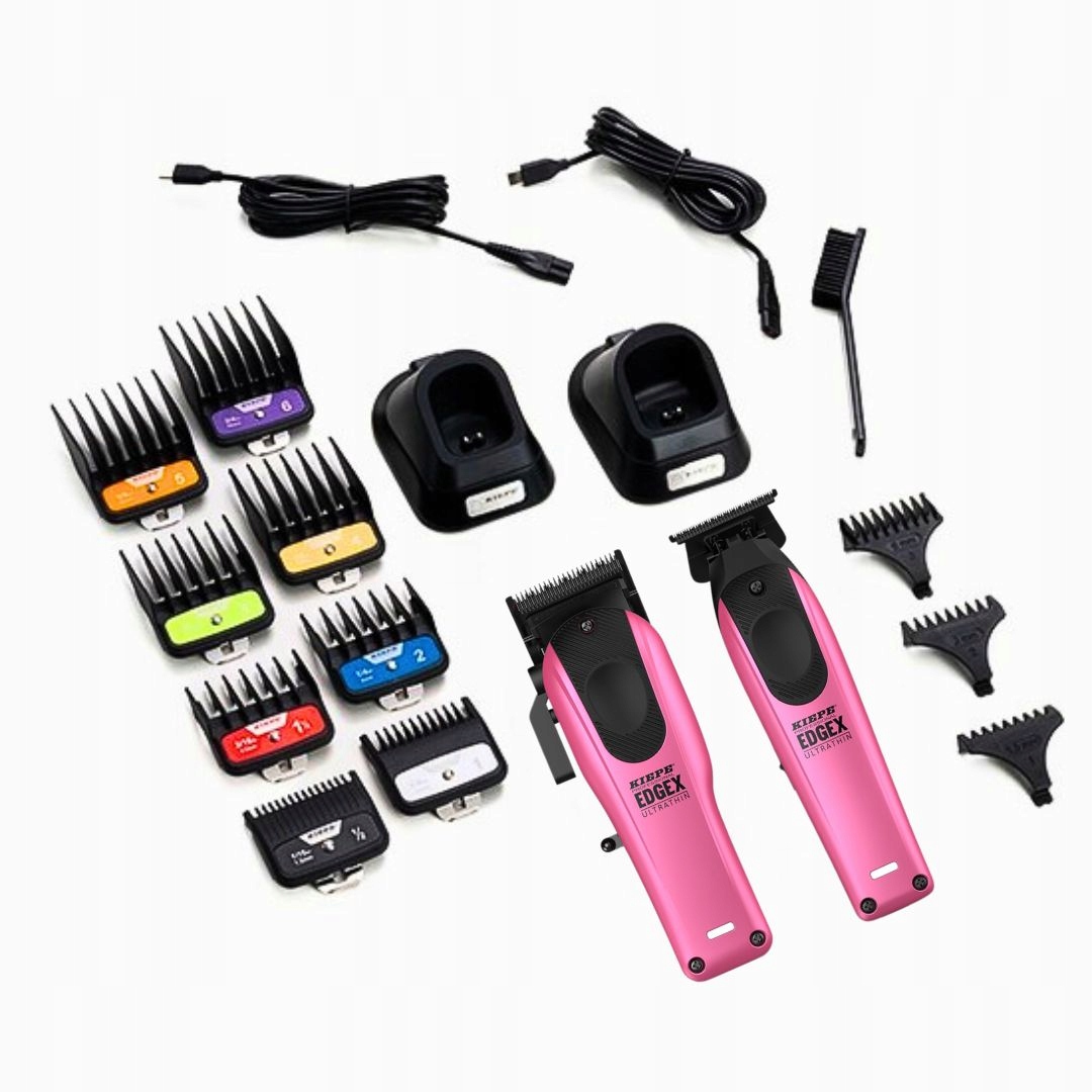 Kiepe Edgex Ultrathin Zestaw Maszynka Do Włosów Trymer Barber Różowy