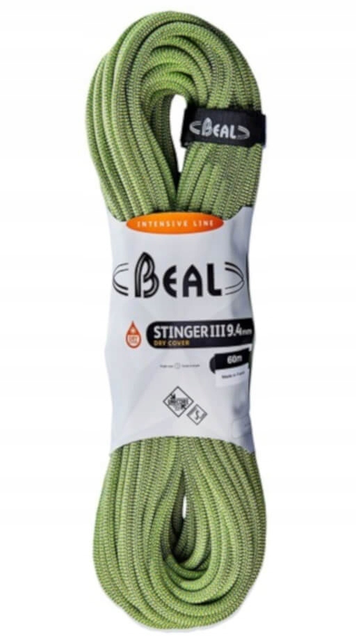 Dynamické lano Stinger Unicore 9,4 mm x 60 m Dry Cover Anis Beal