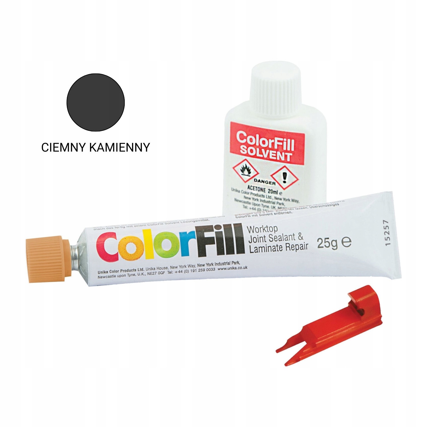 

Wypełniacz Uszkodzeń Blatów Mebli Ciemny Kamienny