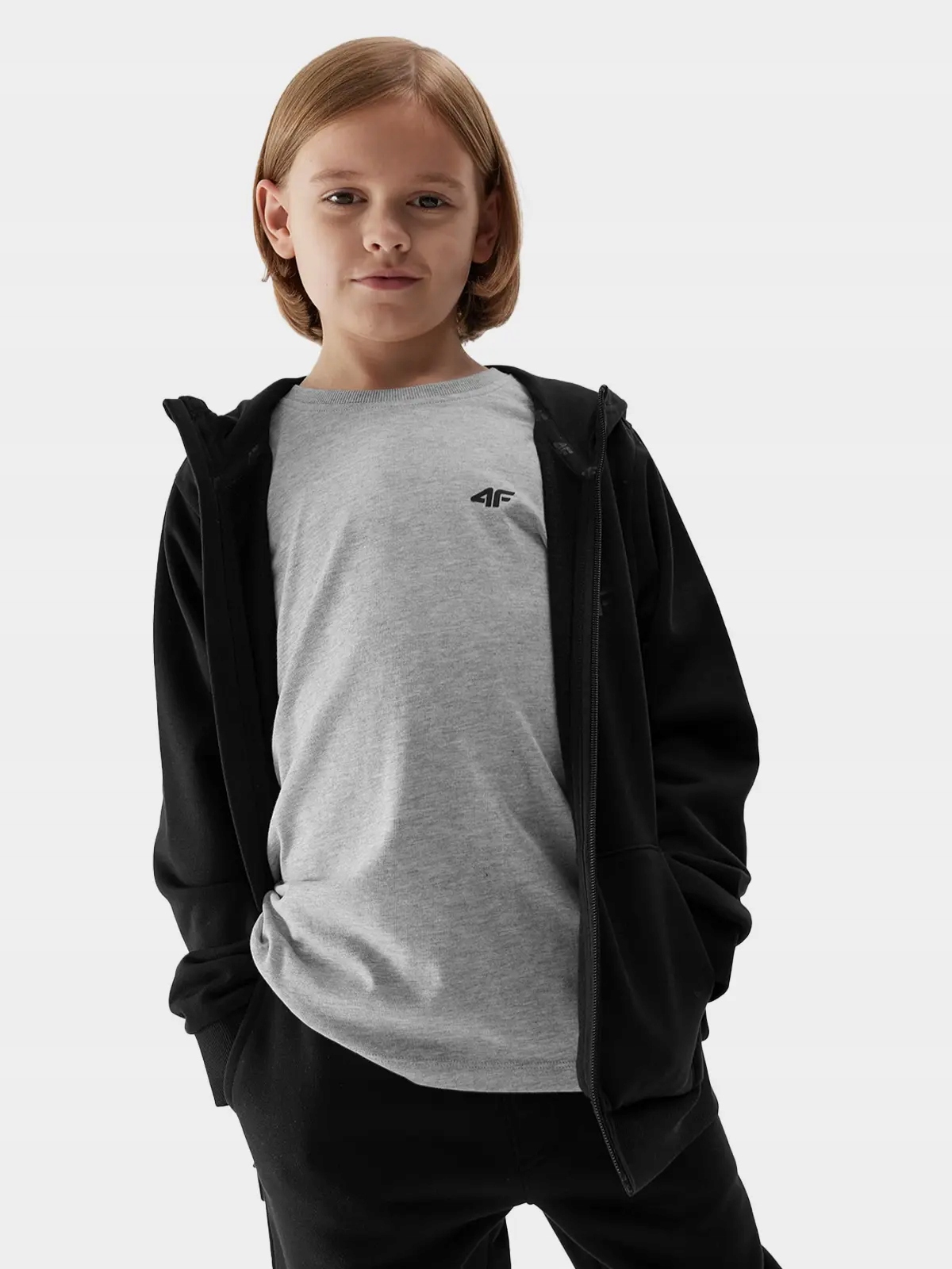 BLUZA CHŁOPIĘCA 4F DRESOWA Z KAPTUREM 4F AW23M627 Płeć chłopcy