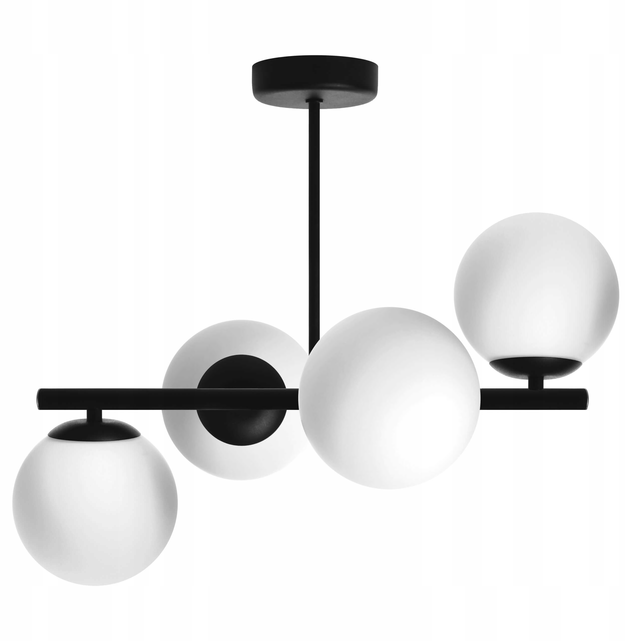 Ceres Nowoczesna Lampa Wisząca Sufitowa Żyrandol Szklane Kule 4x E14 Led