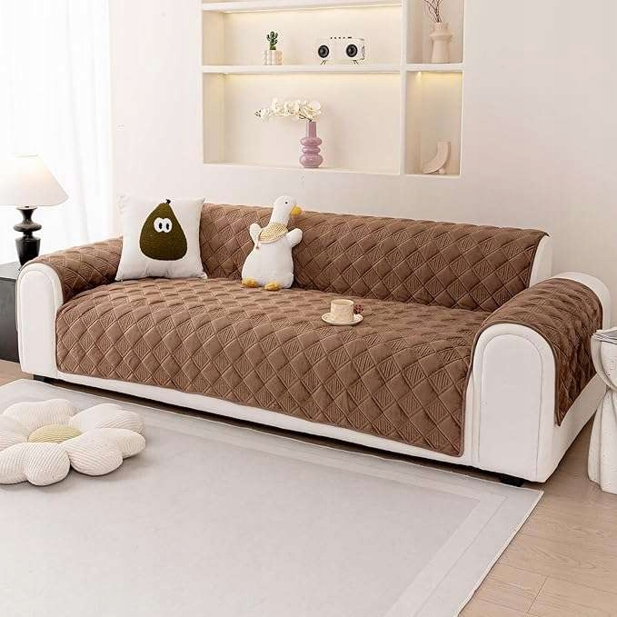 Obal prikrývka na pohovku a gauč – Ochranná 185 × 200 cm Bronzová