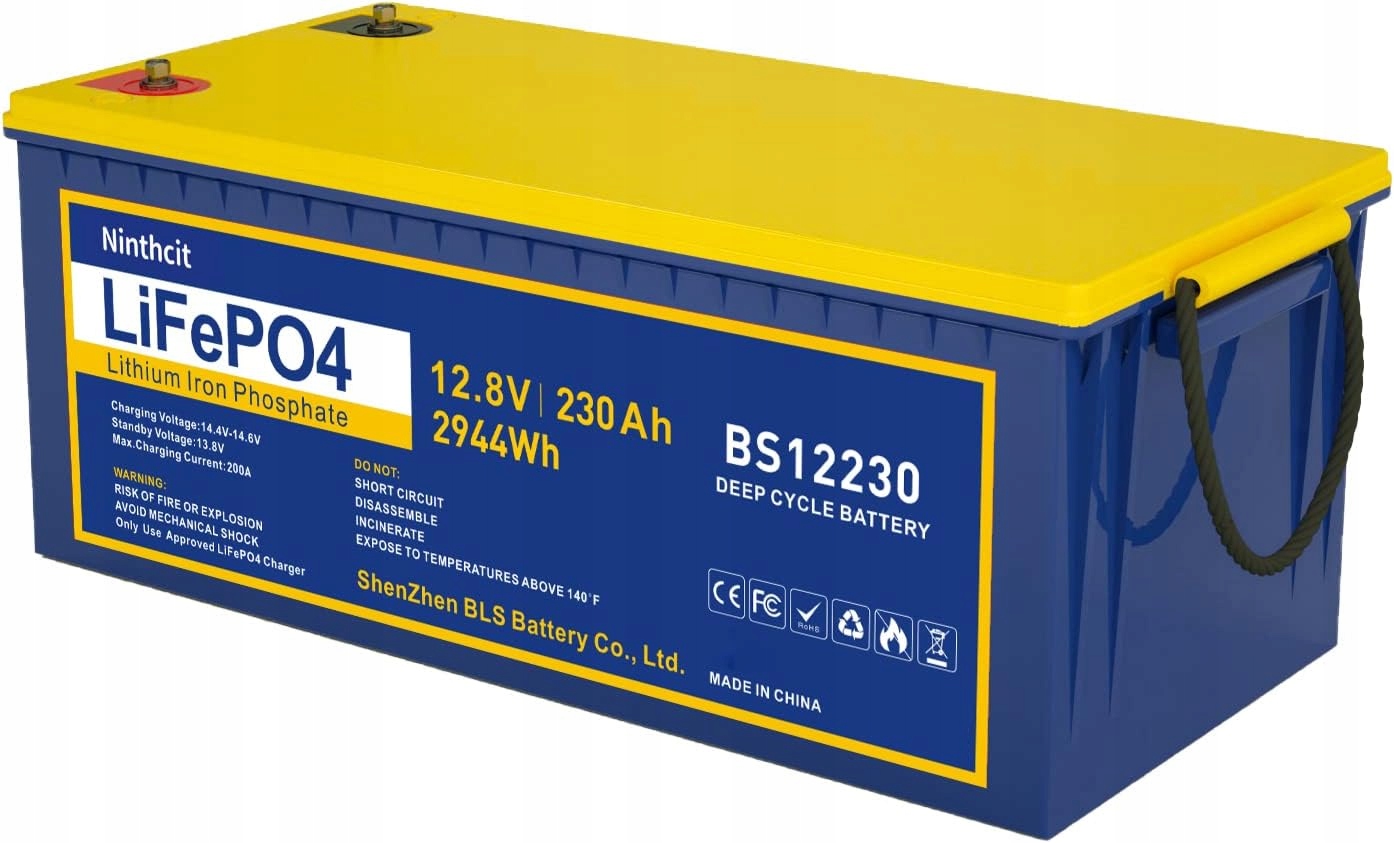 Akumulator Litowo-żelazowo-fosforanowy 12,8V 230 Ah Bms LiFePO4