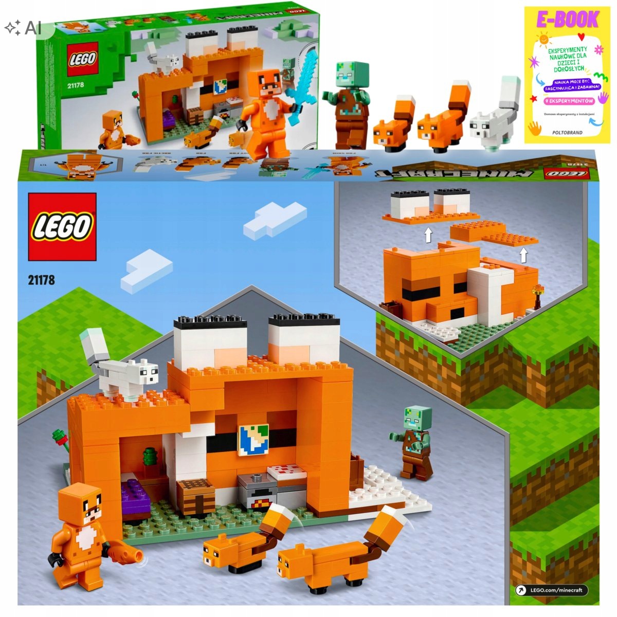 Lego Klocki Minecraft Siedlisko Lisów Dla Chłopca Ebook