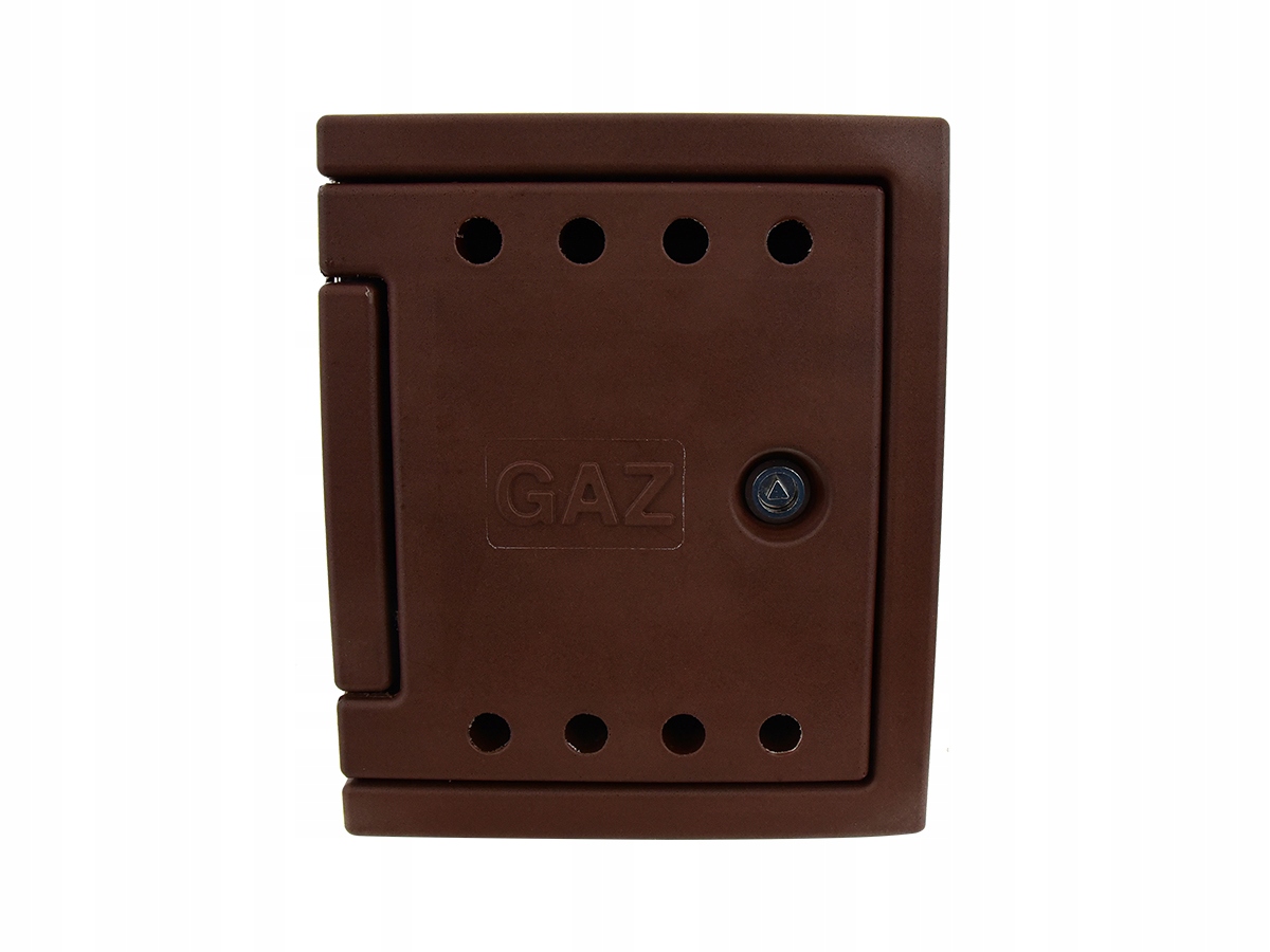 Plynová skříňka 250x300x170 hnědá s ventilem