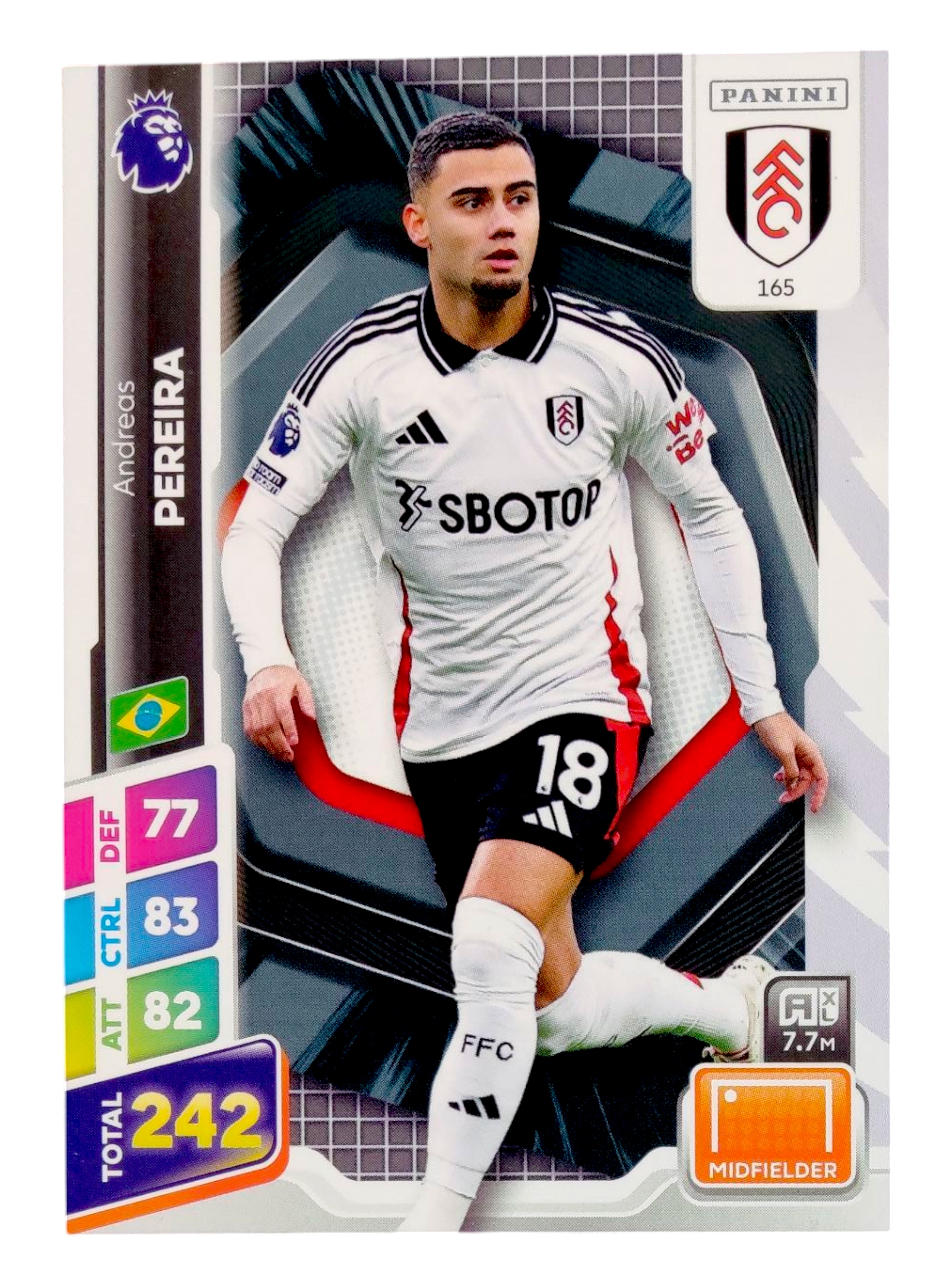 Panini Premier League Plus 2025 Base Card 165 Andreas Pereira Fulham