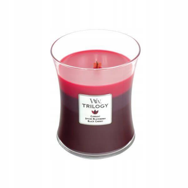 Woodwick Trilogy Sun Ripened Berries 275 g Svíčka s vůní zralých lesních plodů
