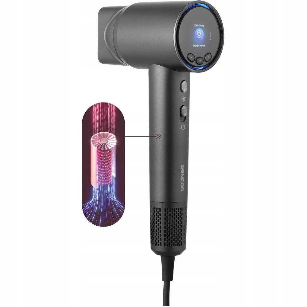 Sencor SHD 8600BK Jonizacja Dyfuzor Zimny nawiew 1600W 2 prędkości