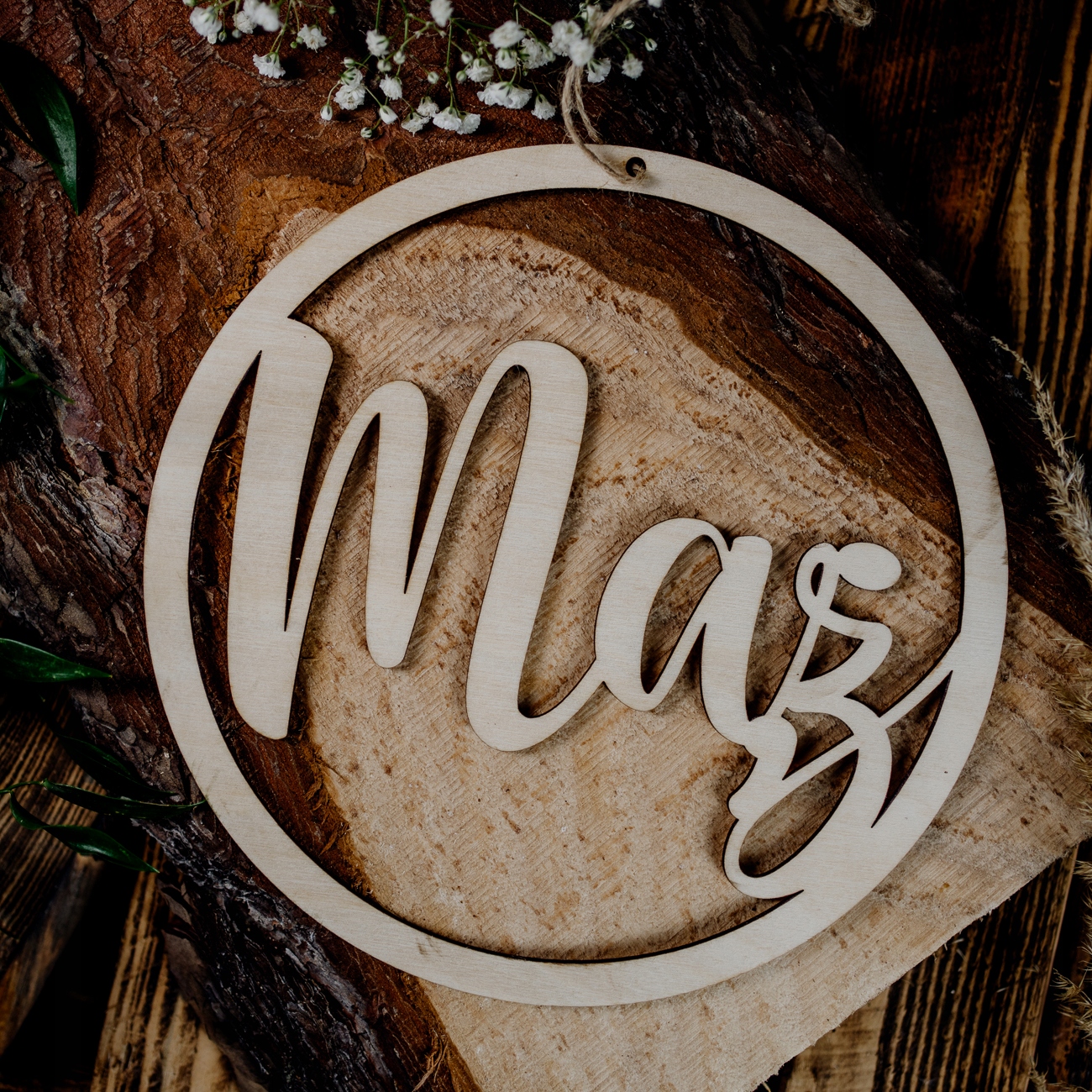 Drewniana obręcz ślubna na wesele mąż żona Marka inna