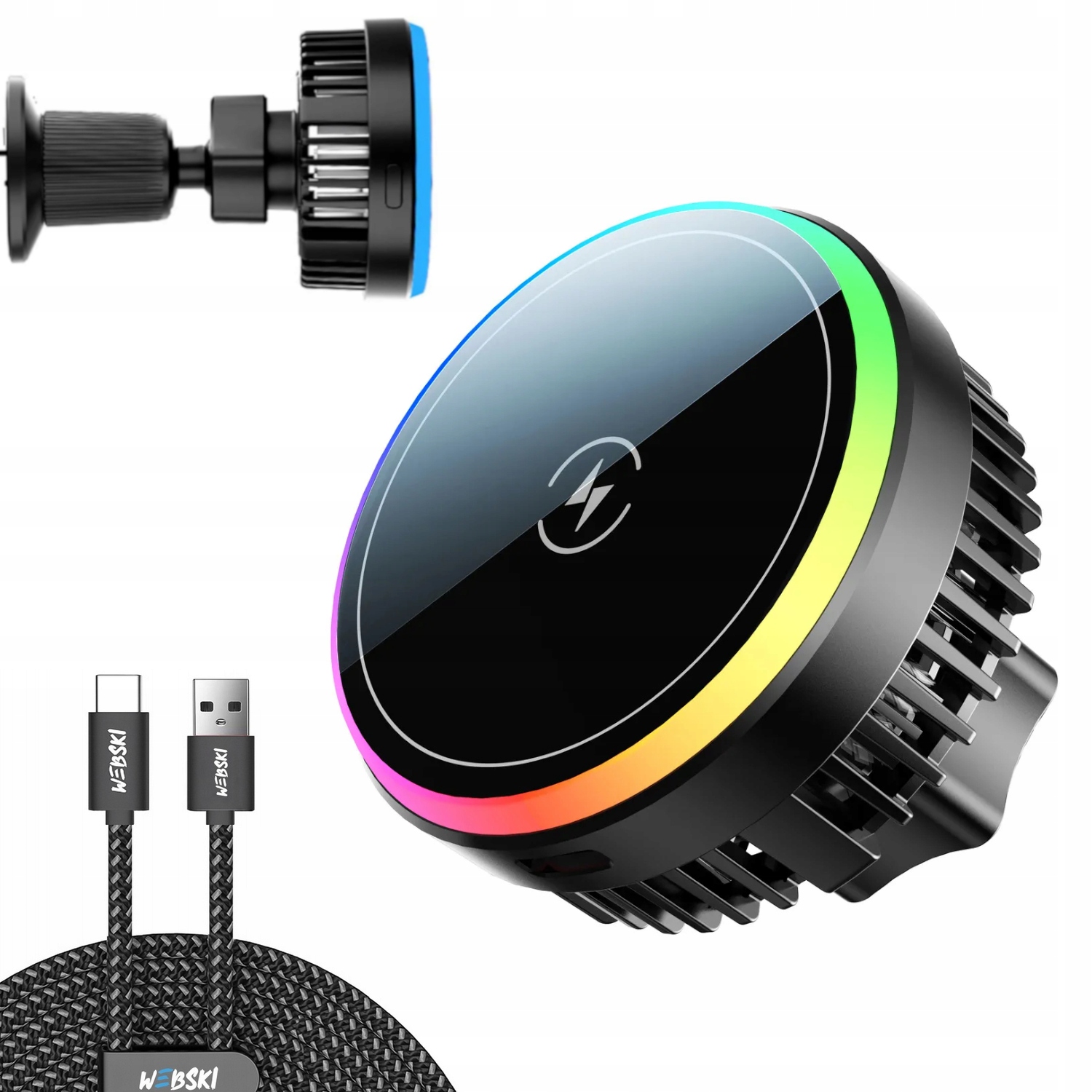 Magnetický Držák Do Auta, Indukční Nabíječka MagSafe 15W Kabel