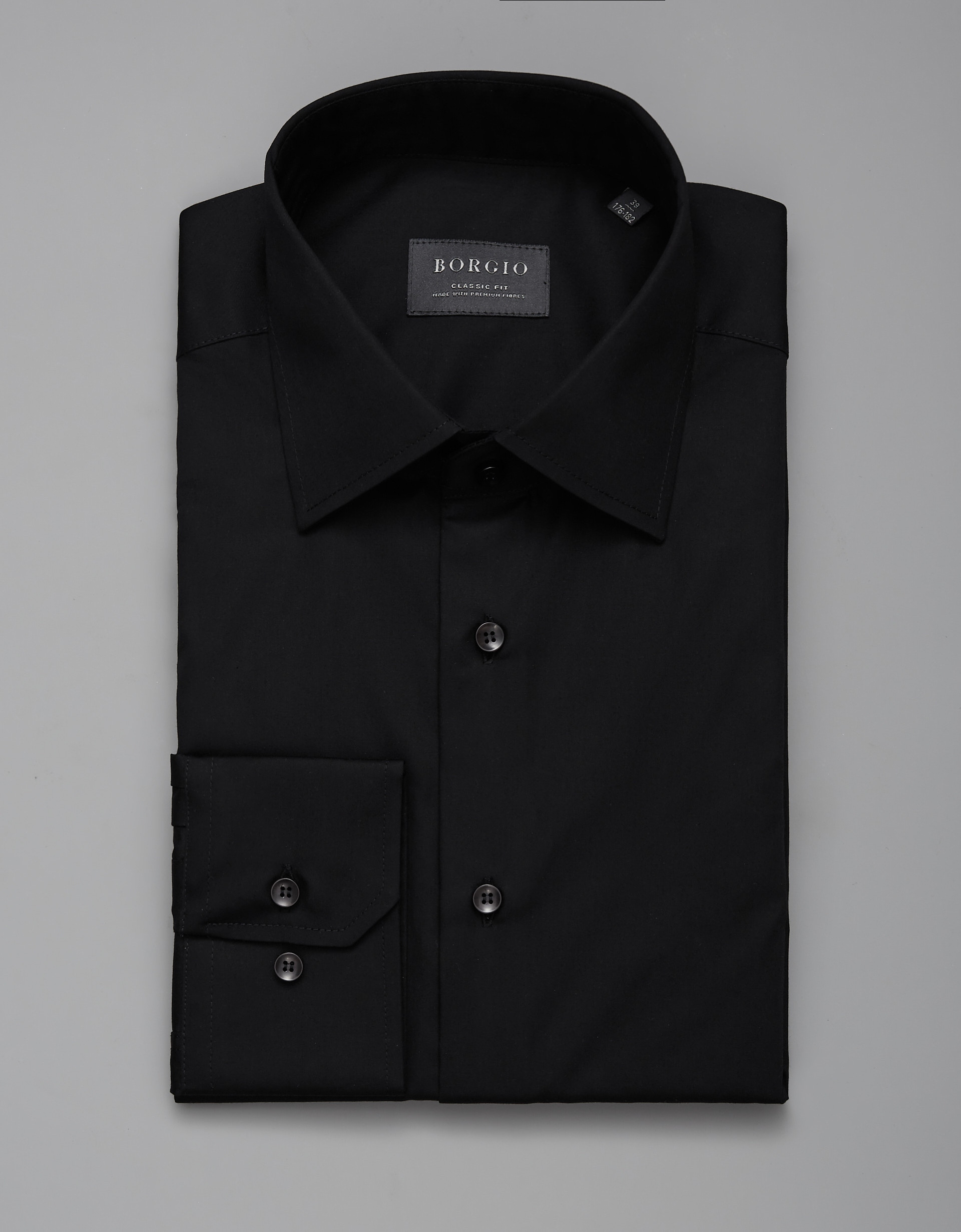 

koszula męska czarna classic fit 176/182 39