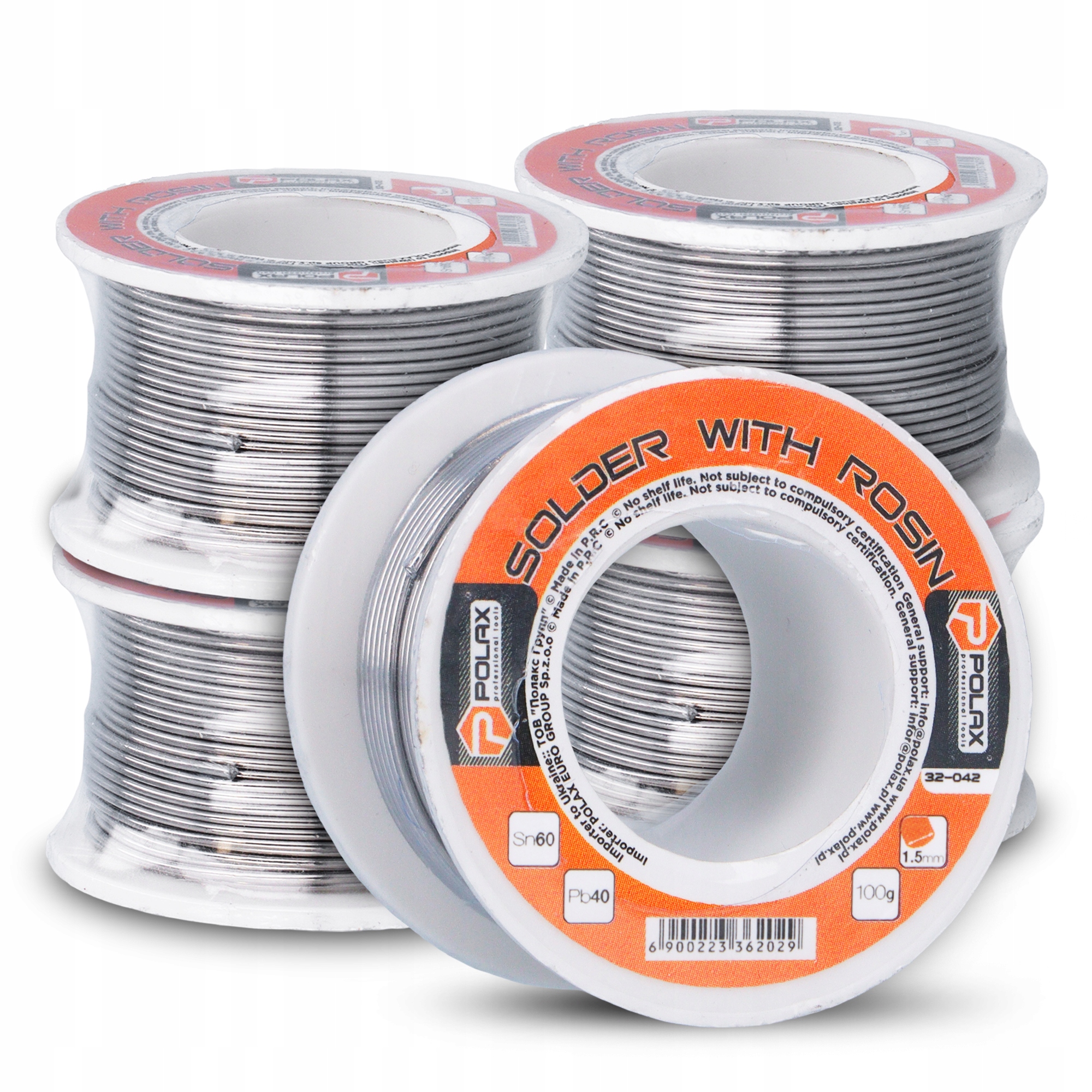 5 x Cín Pájení Kalafuna 1,5 mm 100 g Pájecí pojivo Lut Olovo Spojka D5