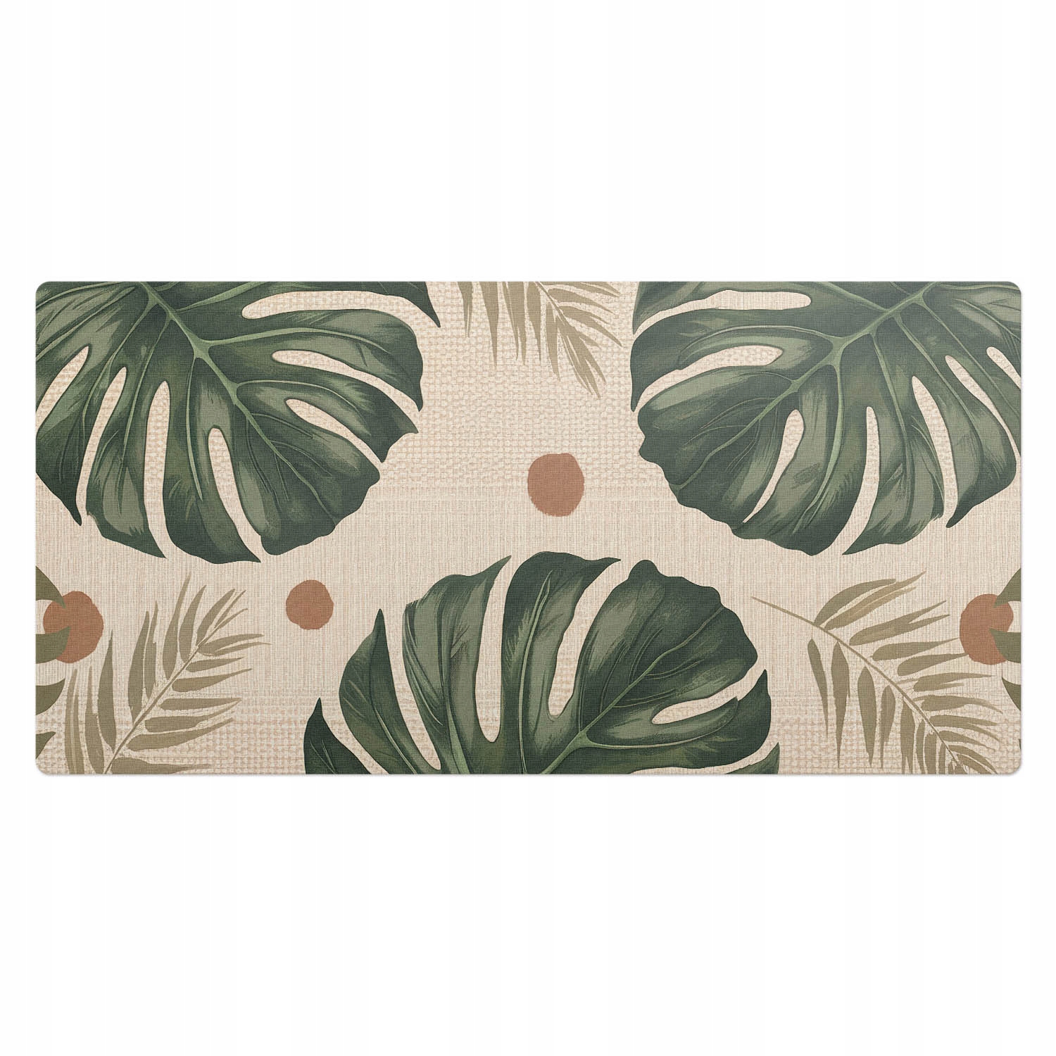 Ochranná podložka na psací stůl s potiskem Exotické listové motivy 100 x 50 cm