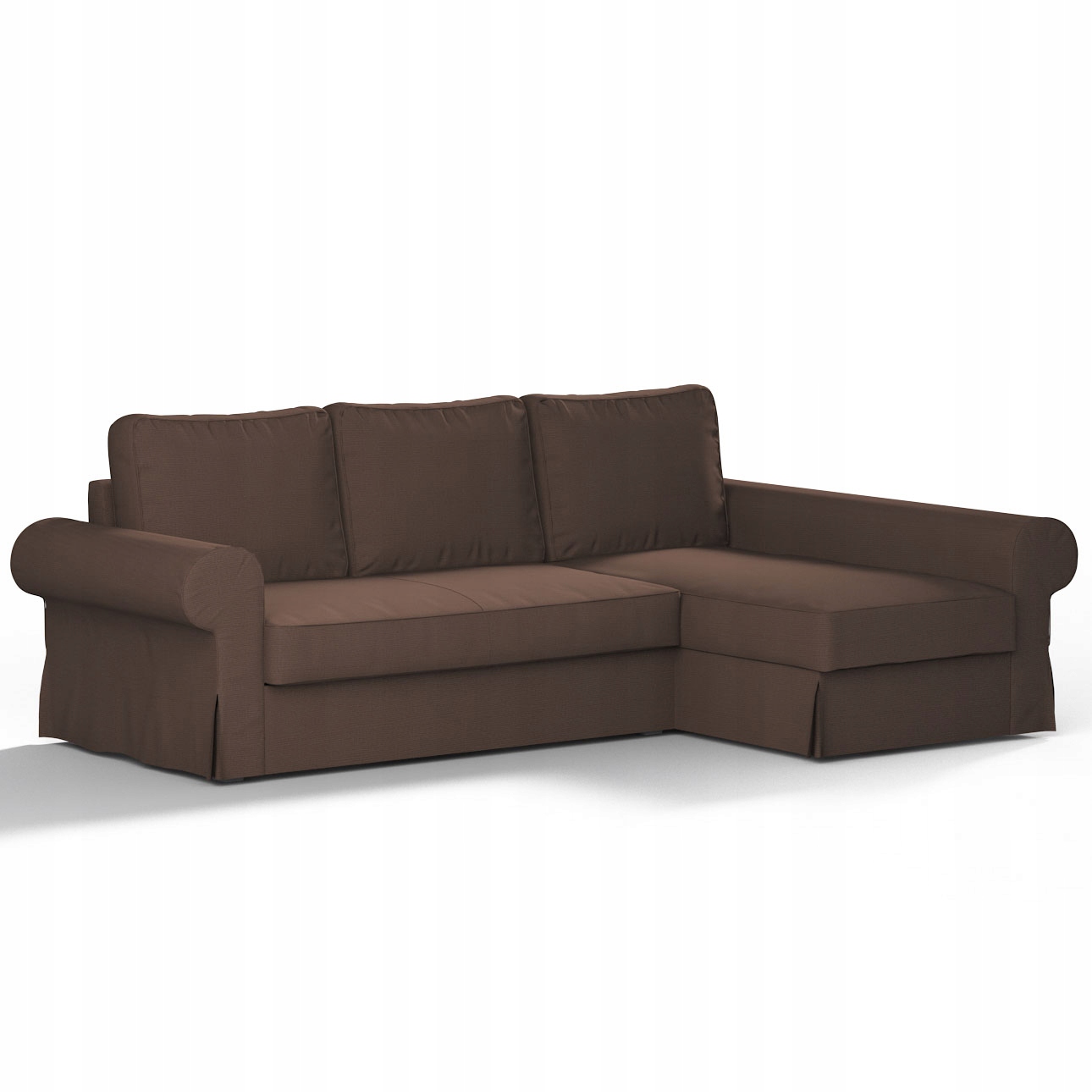 Dekoria potah na rozkládací pohovku Backabro s lehátkem Ikea, hnědý
