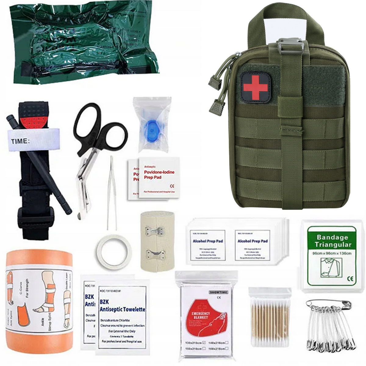 APTECZKA TORBA WOJSKOWA TURYSTYCZNA TAKTYCZNA SURVIVALOWA PIERWSZA POMOC Kolor zielony