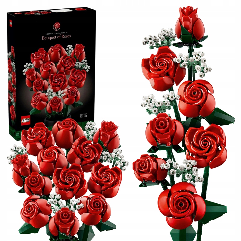 Lego Icons Kytice Růží Botanická Kolekce Květinový Rostlinný Set 822 Kusů
