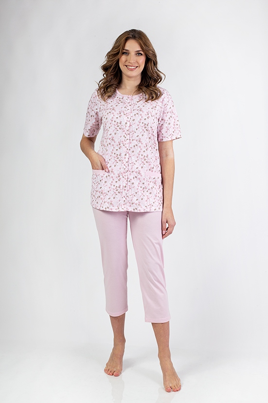 Dámské rozepínací pyžamo Regina 694 3XL růžové