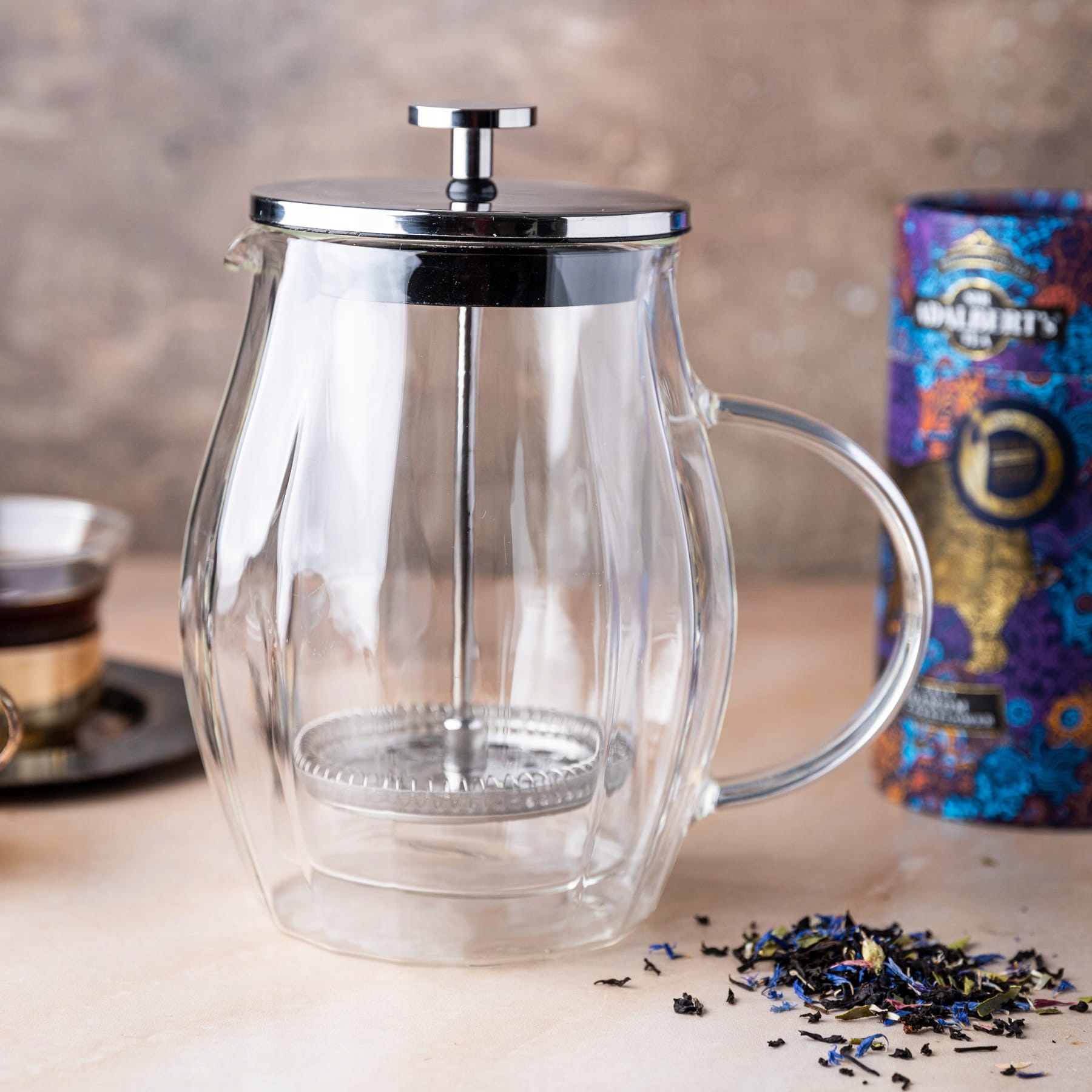 Zaparzacz szklany do kawy herbaty 600ml dzbanek French Press KLAUSBERG 7683 Pojemność 600 ml