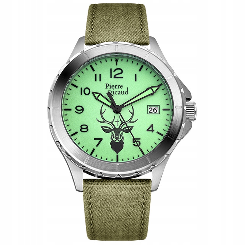 Pánské Hodinky Pierre Ricaud P97232.5223QRE zelený pásek